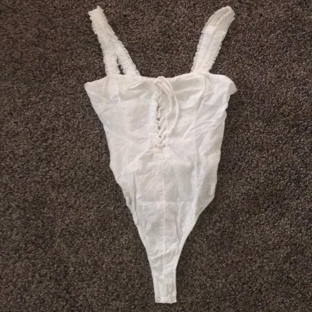Free People White Bodysuit